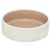 Trixie Voerbak / Drinkbak Patroon Keramiek Wit / Beige