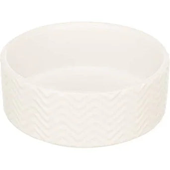 Trixie Voerbak / Drinkbak Wave Keramiek Wit