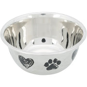 Trixie Voerbak Hond Print Schets Hart Pootje Gepoedercoat
