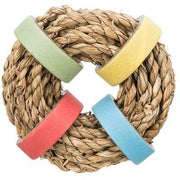 Trixie Zeegras Ring Met Papieren Ringen Naturel