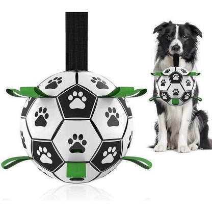 Voetbal - Honden speelgoed - met pomp - Ø 15 cm - Hondenspeelgoed - Ballen - Speelgoed hond - Speelbal - Ball - Honden bal - Hondenbal - Hondenspeeltjes - Dogzoo