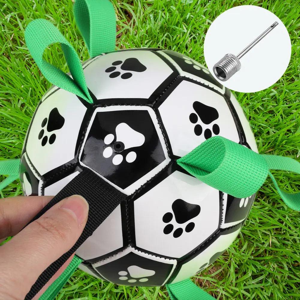 Voetbal - Honden speelgoed - met pomp - Ø 15 cm - Hondenspeelgoed - Ballen - Speelgoed hond - Speelbal - Ball - Honden bal - Hondenbal - Hondenspeeltjes - Dogzoo