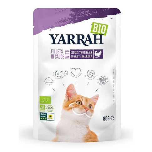 Yarrah Cat Biologische Filets Met Kalkoen In Saus