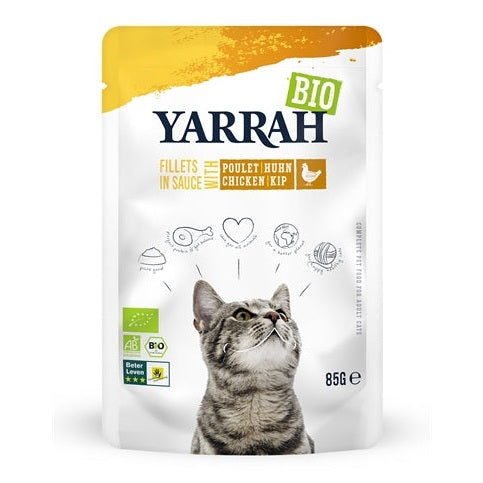 Yarrah Cat Biologische Filets Met Kip In Saus