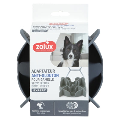 Zolux Slowfeeder / Inzet Stuk Voor Voerbak Silicone Grijs 13,5X13,5X3,5 Cm