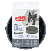 Zolux Voebrak Hond Slow Feed Met Zuignappen Silicone Grijs 16X16X4,5 Cm