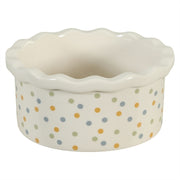 Zolux Voerbak Cosy Gestipt Keramiek Wit 10X10X3,5 Cm 100 Ml