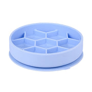 Zolux Voerbak Hond Slow Feed Met Zuignappen Silicone Blauw 16X16X4,3 Cm