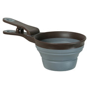 Zolux Voerschep 2 In 1 Schep / Afsluitklem Silicone Grijs 19,5X10X4 Cm