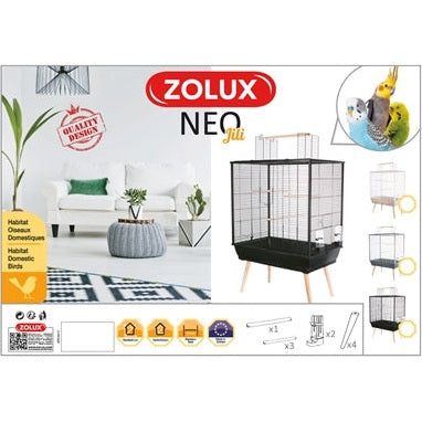 Zolux Vogelkooi Neo Jili Zwart