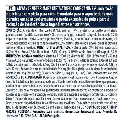 Advance Veterinary Diet Dog Atopic No Grain / Derma-HOND-ADVANCE VETERINARY DIET-3 KG (395091)-Dogzoo