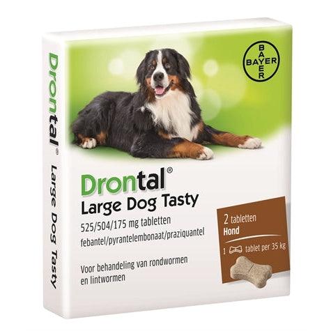 Bayer Drontal Ontworming Hond L Tasty 2 TABLETTEN-HOND-BAYER-Dogzoo