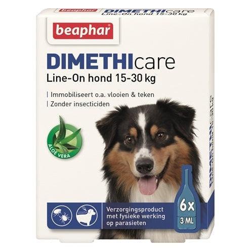 Beaphar Dimethicare Line-On Hond Tegen Vlooien En Teken-HOND-BEAPHAR-15-30 KG 6 PIP 3 ML (360810)-Dogzoo