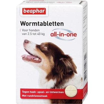 Beaphar Wormtablet All-In-One Hond-HOND-BEAPHAR-2,5-20 KG 2 TBL (342227)-Dogzoo