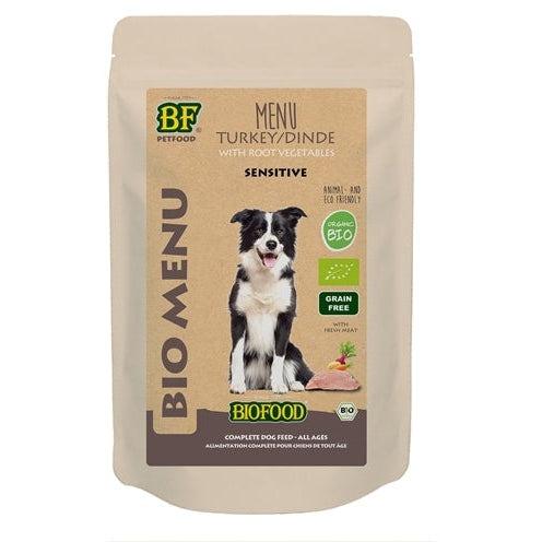 Biofood Organic Hond Kalkoen Menu Pouch 150 GR (15 stuks)-HOND-BIOFOOD-Dogzoo