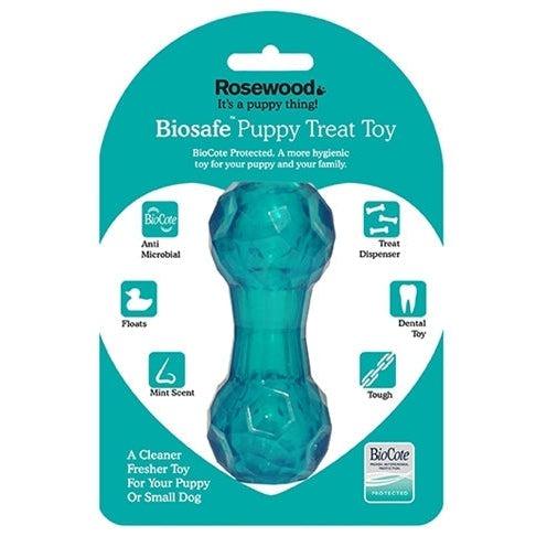 Biosafe Puppy Snack Dumbell Blauw-HOND-BIOSAFE-Dogzoo