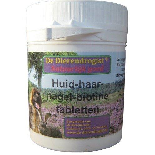 Dierendrogist Huid-Haar-Nagel-Biotine Tabletten 100 STUKS-HOND-DIERENDROGIST-Dogzoo