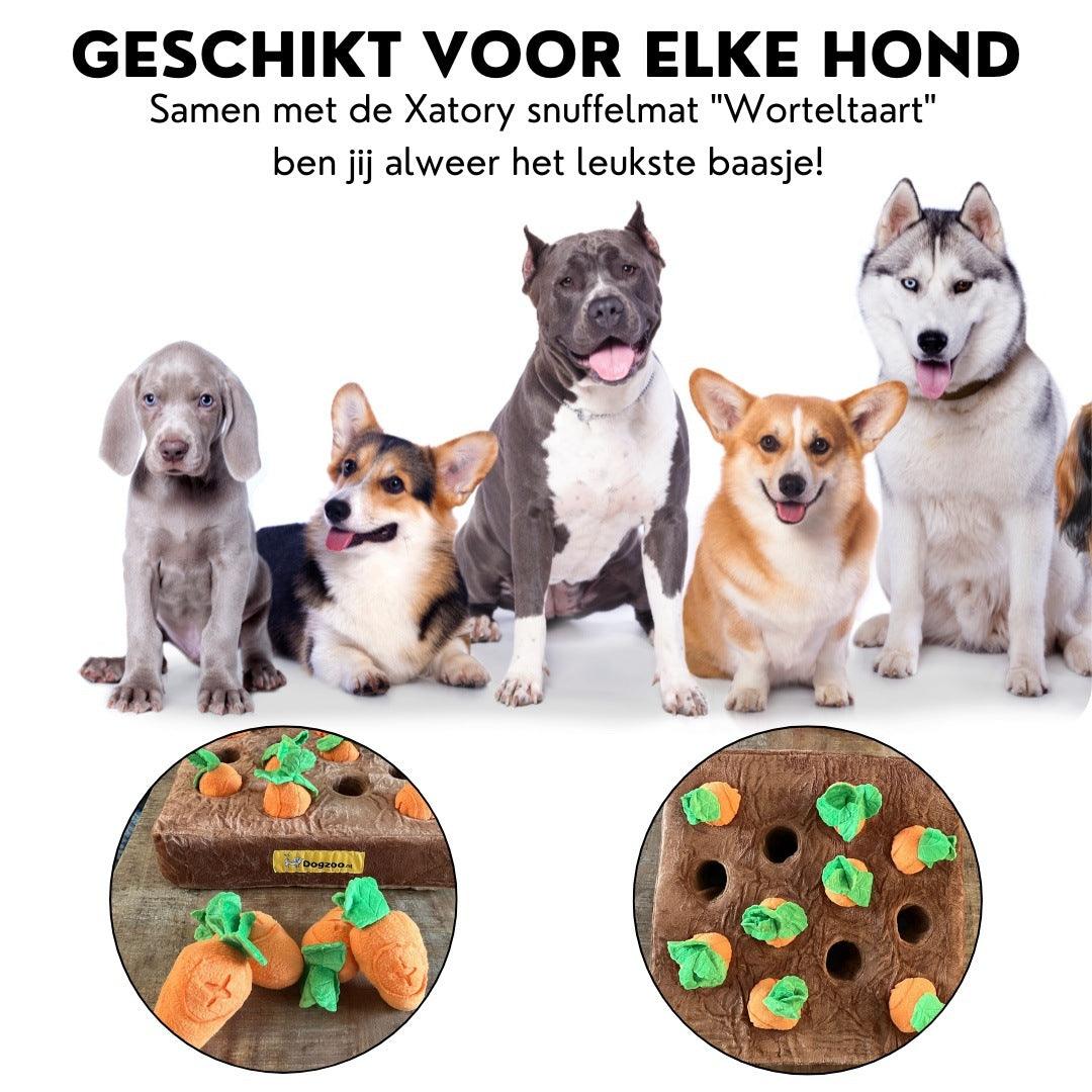 Dogzoo - Snuffelmat hond - Worteltaart - 35x35cm - Snuffelmat - Hondenpuzzel - Honden speelgoed - Intelligentie - Dogzoo