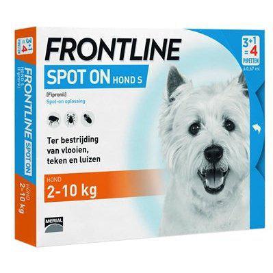 Frontline Hond Spot On Small 4 PIPET 2-10 KG-HOND-FRONTLINE-Dogzoo