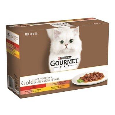 Gourmet Gold 12-Pack Fijne Hapjes 12X85 GR - Dogzoo