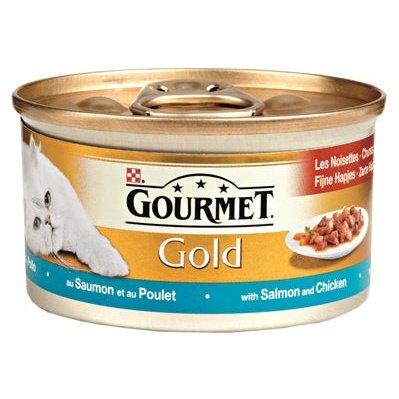 Gourmet Gold Fijne Hapjes Zalm / Kip 85 GR 24 stuks - Dogzoo
