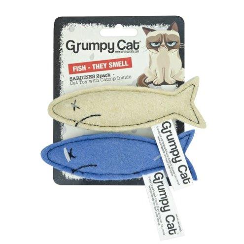 Grumpy Cat Sardines Met Catnip 2 STUKS 7 CM - Dogzoo