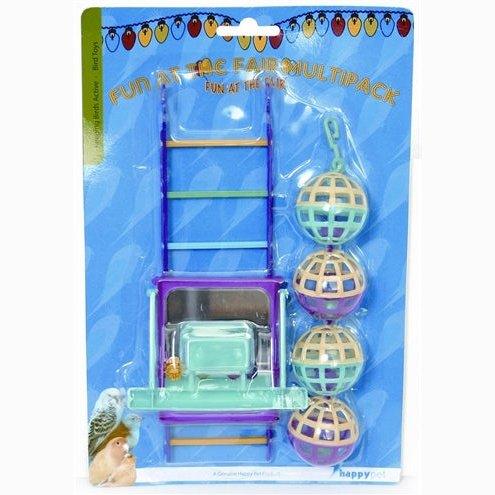 Happy Pet Bird Toy Mp Bal/Ladder/Perch 22X10X4 CM - Dogzoo