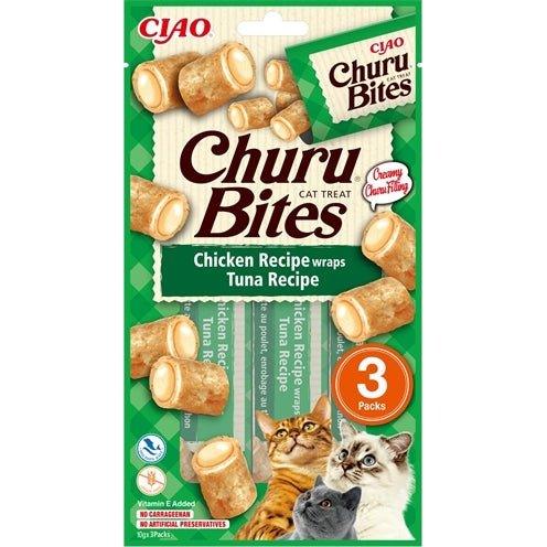 Inaba Churu Bites Cat Chicken Recipe Wraps Tuna Recipe 3X10 GR - Dogzoo