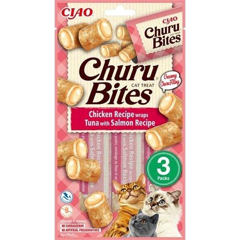 Inaba Churu Bites Cat Chicken Recipe Wraps Tuna With Salmon Recipe 3X10 GR - Dogzoo