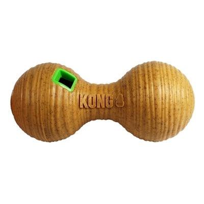 Kong Bamboo Feeder Dumbbel Voerbal 20,5X8,5X8,5 CM-HOND-KONG-Dogzoo