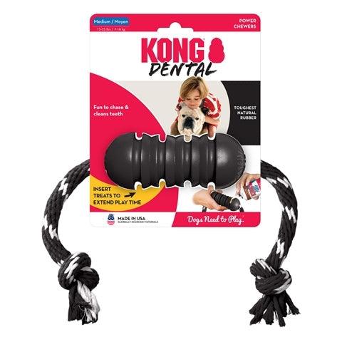 Kong Extreme Dental Met Touw Zwart / Wit 12X5X5 CM-HOND-KONG-Dogzoo