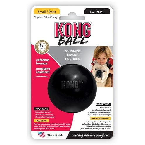 Kong Extreme Rubber Bal Zwart-HOND-KONG-SMALL 6,5X6,5X6,5 CM (83414)-Dogzoo
