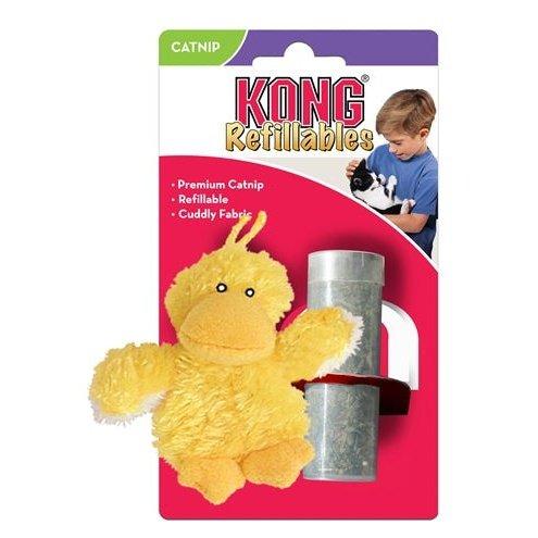 Kong Kat Pluche Eend Geel Catnip 9X5X5,5 CM - Dogzoo
