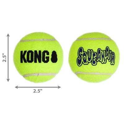 Kong Squeakair Tennisbal Geel Met Piep-HOND-KONG-MEDIUM 6,5 CM 3 ST (39466)-Dogzoo