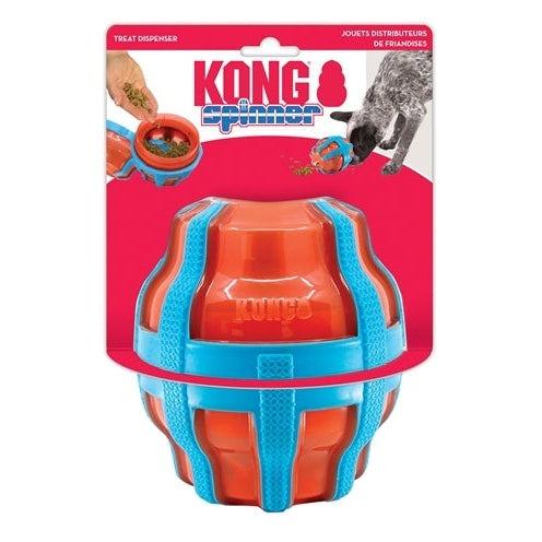 Kong Treat Spinner Voer / Snack Dispenser Oranje / Blauw 17X15X17 CM-HOND-KONG-Dogzoo