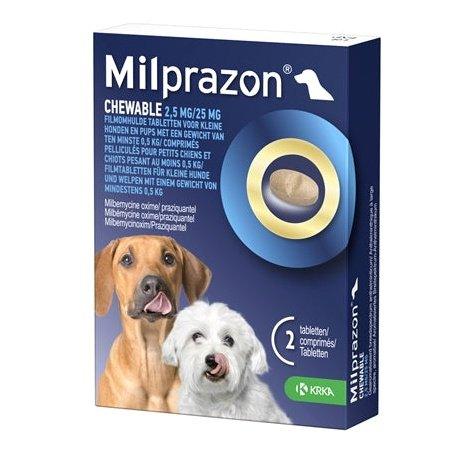 Krka Milprazon Kauwtabletten Ontwormingstabletten Hond-HOND-KRKA->0,5 KG 2,5 MG/25 MG 2 TBL (409917)-Dogzoo