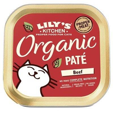 Lily's Kitchen Cat Organic Beef Pate 19X85 GR - Dogzoo