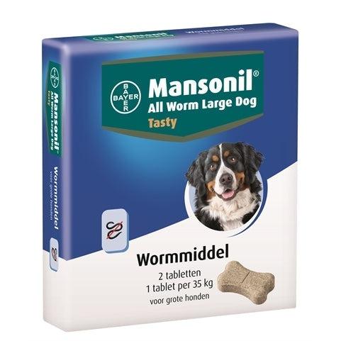 Mansonil Grote Hond All Worm Tasty Tabletten 2 ST-HOND-MANSONIL-Dogzoo