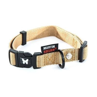 Martin Sellier Halsband Nylon Beige Verstelbaar-HOND-MARTIN SELLIER-25 MMX45-65 CM (366271)-Dogzoo