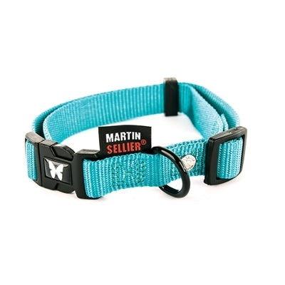 Martin Sellier Halsband Nylon Turquoise Verstelbaar-HOND-MARTIN SELLIER-20 MMX40-55 CM (366268)-Dogzoo