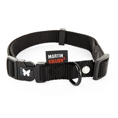 Martin Sellier Halsband Nylon Zwart Verstelbaar-HOND-MARTIN SELLIER-25 MMX45-65 CM (366272)-Dogzoo