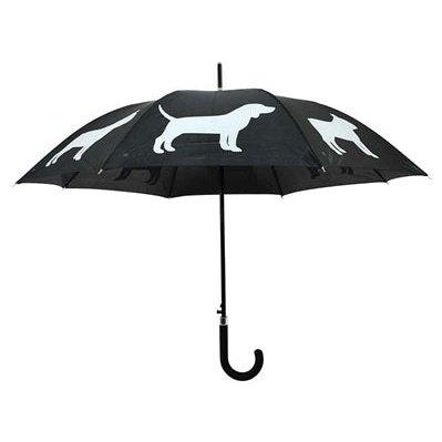 Merkloos Paraplu Honden Reflecterend / Zwart 85 CM - Dogzoo