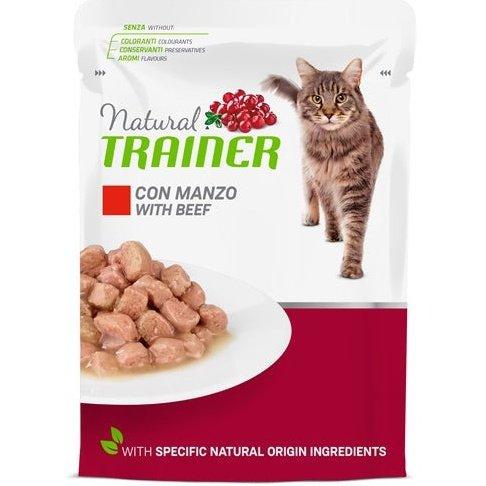 Natural Trainer Cat Adult Beef Pouch 12X85 GR - Dogzoo