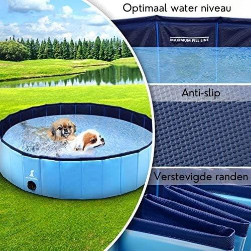 Opvouwbaar kwaliteit XL hondenzwembad 160x30cm - Dogzoo