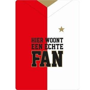Plenty Gifts Waakbord Blik Feyenoord Fan 21X15 CM - Dogzoo