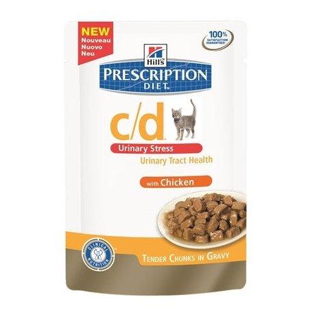Prescription Diet Hill's Feline C/D Urinary Stress Kip 85 GR 12 stuks - Dogzoo