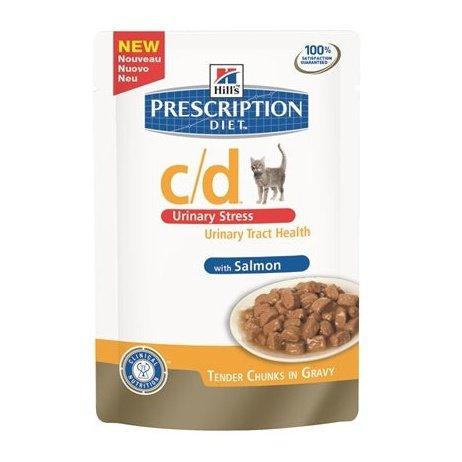 Prescription Diet Hill's Feline C/D Urinary Stress Zalm 85 GR 12 stuks - Dogzoo