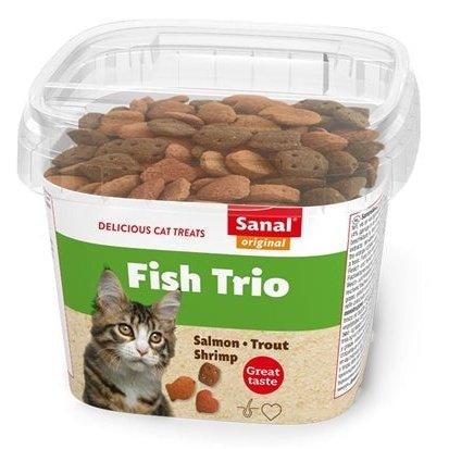 Sanal Cat Fish Trio Snacks Cup 75 GR - Dogzoo