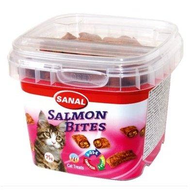 Sanal Cat Salmon Bites Cup 75 GR - Dogzoo