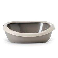 Savic Kattenbak Happy Planet Gizmo Met Rand Mocca / Warmgrijs